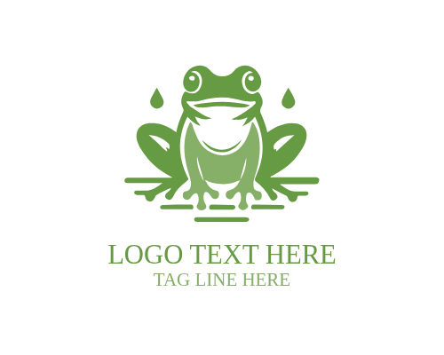 Playful Kids Frog Logo