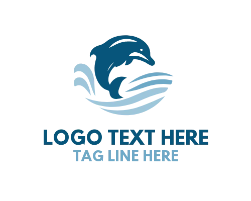 Playful Modern Dolphin Logo