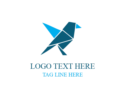 Playful Paper Fold Creature Logo