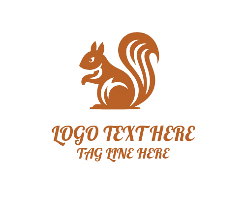 Playful Squirrel Mascot Logo