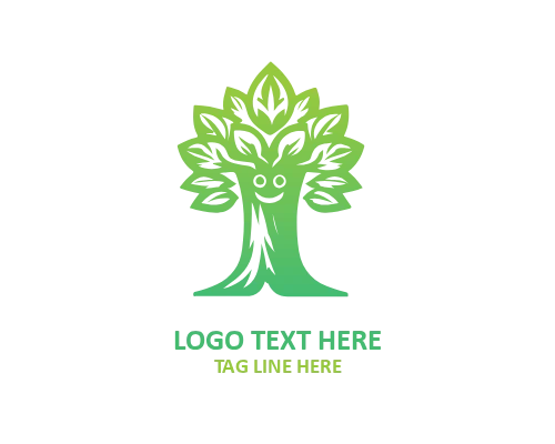 Playful Tree Mascot Logo