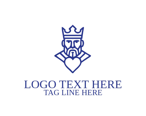 Playing Card Poker King Logo