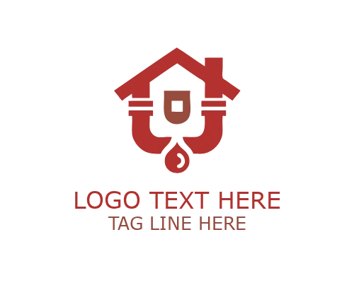 Plumber Tools House Logo