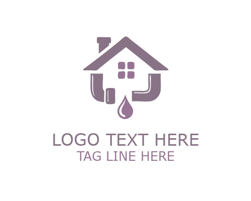 Plumbing Home Symbol Logo