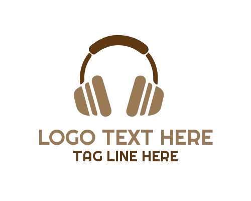 Podcast Brand Headphone Logo