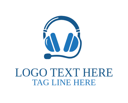 Podcast Icon Headphone Logo