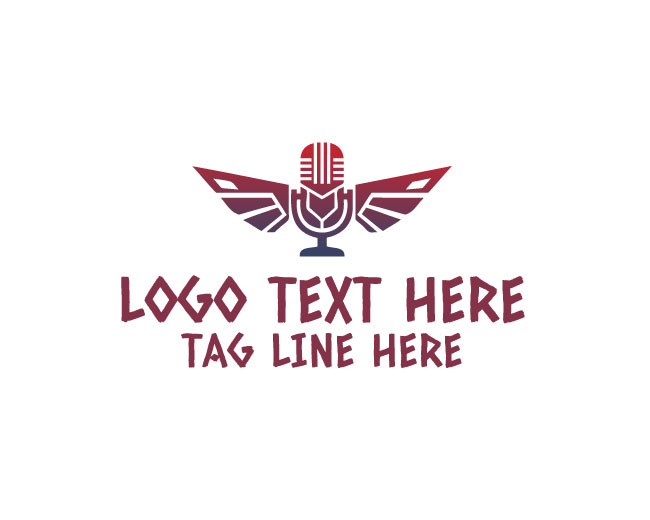 Podcast Wings Antenna Logo