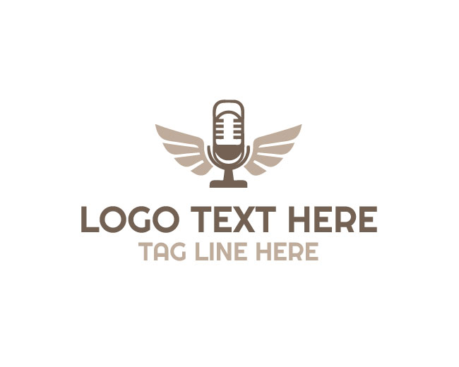 Podcast Wings Loudspeaker Logo