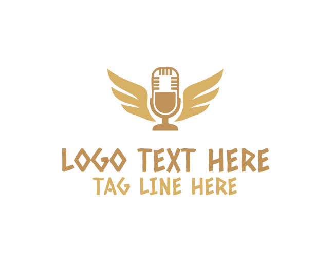 Podcast Wings Speech Logo