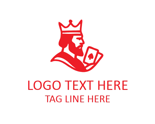 Poker King Mascot Logo