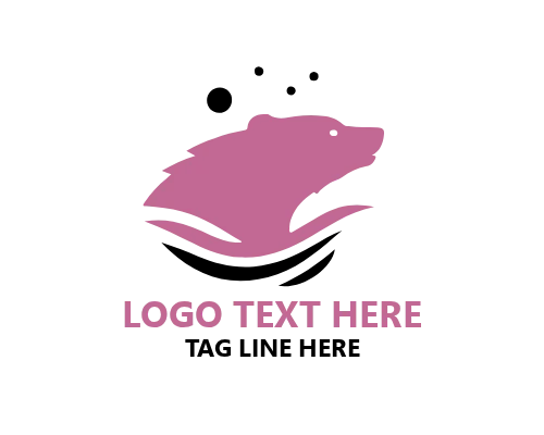 Polar Bear Badge Logo for Professional and Corporate Branding