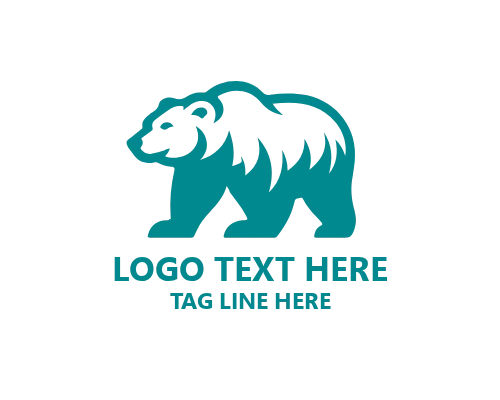 Polar Bear Glacier and Iceberg Logo for Arctic and Environmental Brands