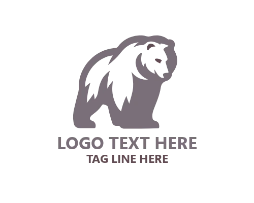 Polar Bear Hiking Logo for Outdoor Adventure, Arctic, and Wildlife Brands