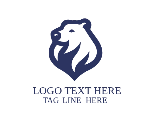 Polar Bear Ice Formation Logo for Arctic, Nature, and Environmental Brands