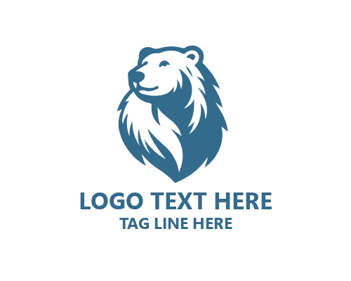 Polar Bear Ice Slide Logo for Fun, Arctic, and Wildlife Brands