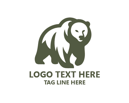 Polar Bear Iceberg Badge Logo for Arctic, Corporate, and Environmental Brands