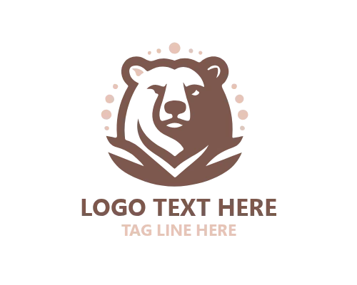 Polar Bear on Ice Flow Logo for Arctic, Nature, and Environmental Brands