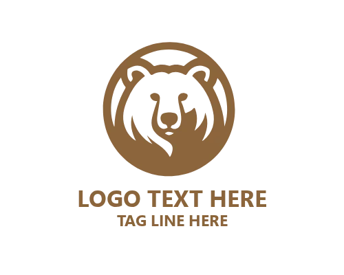 Polar Bear on Ice Hill Logo for Arctic, Adventure, and Environmental Brands