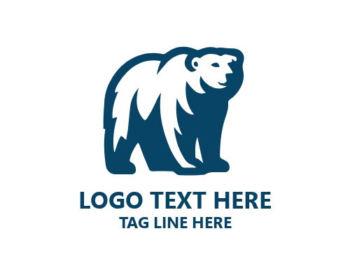 Polar Bear Polar Night Logo for Arctic, Nature, and Environmental Brands