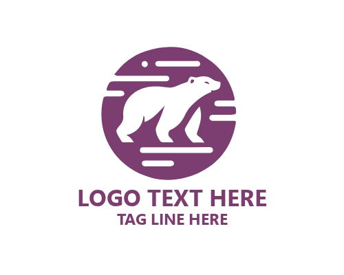 Polar Bear Snowflake Logo for Winter, Arctic, and Environmental Brands