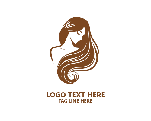 Ponytail Women Hair Logo