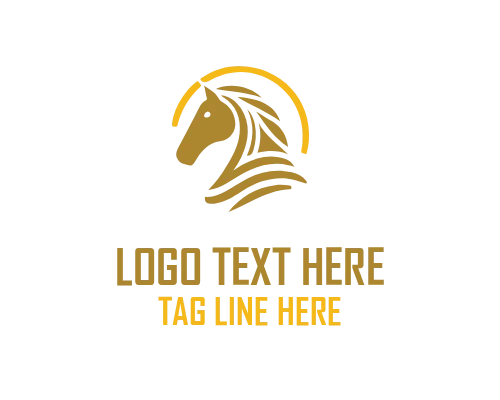 Power Mark Linear Horse Logo