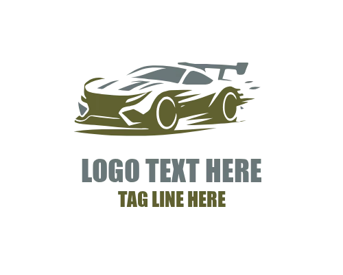 Power Racing Car Logo