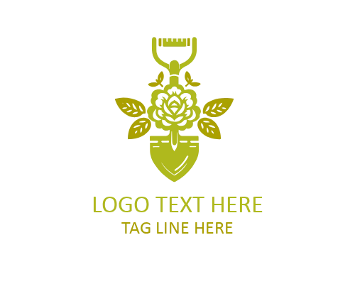 Power Style Shovel Floral Logo