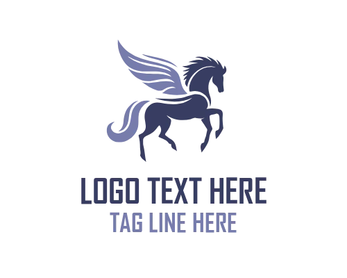 Powerful Pegasus Wings Logo