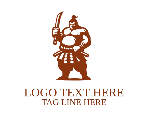 Powerful Wrestling Athlete Mascot