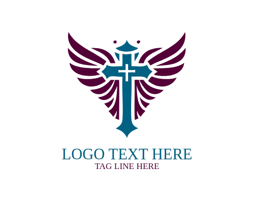 Prayer Hands Cross Logo