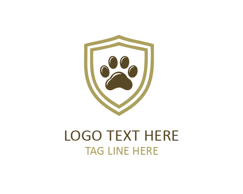 Premium Animal Paw Badge Logo for High-End Pet Brands