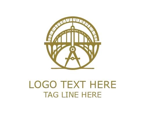Premium Architecture Bridge Logo for Luxury Engineering and Infrastructure Branding