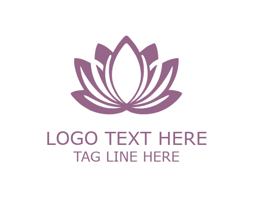 Premium Badge Lotus Floral Logo for Luxury Cosmetic Branding