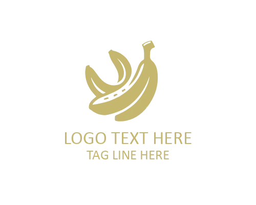 Premium Banana Logo for Organic and Luxury Food Branding
