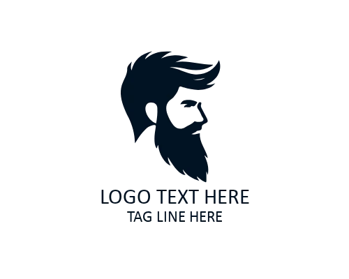 Premium Barber Beard Guy Logo