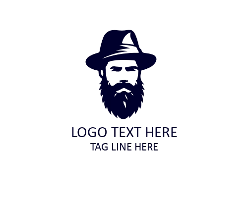 Premium Beard Guy Barber Logo