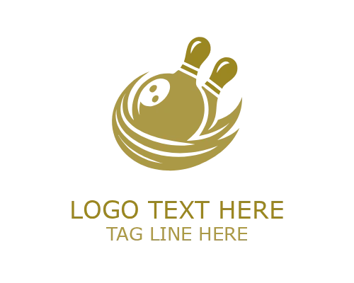 Premium Bowling Badge Logo for Sports Branding