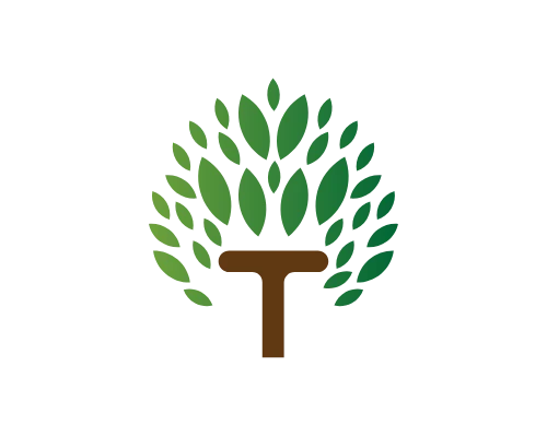 Premium Brandmark Letter T Leaves Logo for Luxury Identity