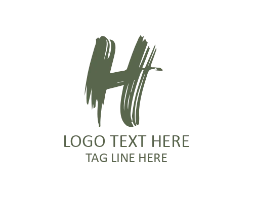 Premium Brush Letter H Logo for Luxury Brand Identity