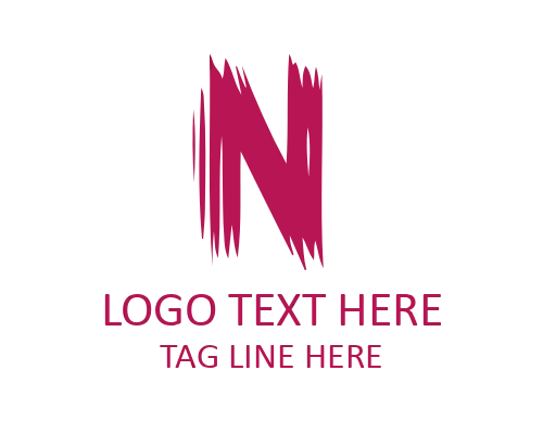 Premium Calligraphy Brush Letter N Logo for Luxury Branding