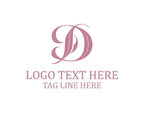 Premium Calligraphy letter D Logo