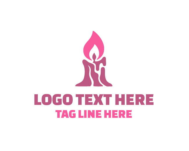 Premium Candle Flame Logo