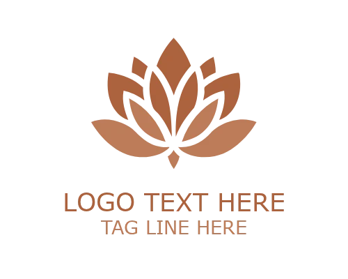Premium Circle Lotus Floral Logo for Luxury Wellness Branding