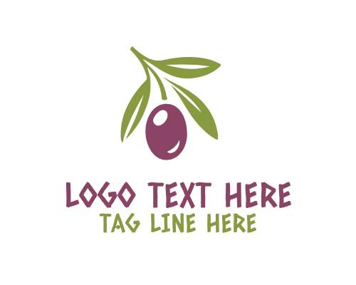 Premium Circle Olive Tree Logo
