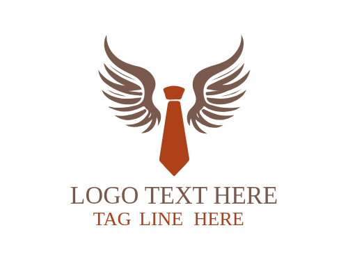 Premium Corporate Tie Wings Logo