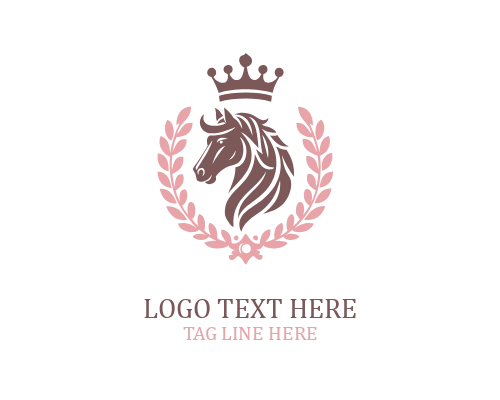 Premium Crest Horse Crown Logo