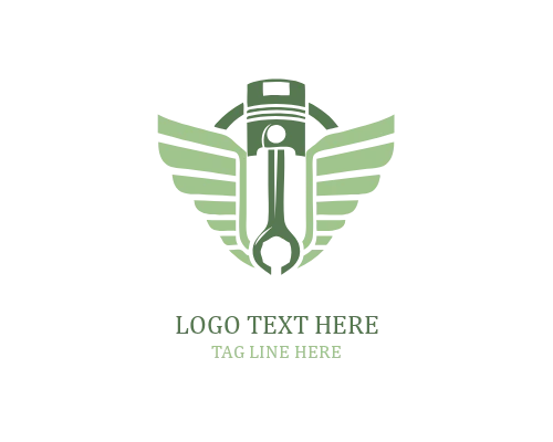 Premium Crest Piston Wings Logo
