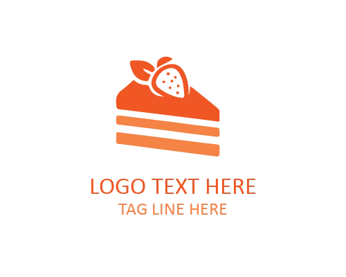 Premium Dessert Cake Slice Logo