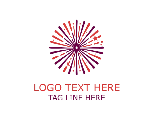 Premium Fireworks Logo for Luxury Events and Celebration Branding
